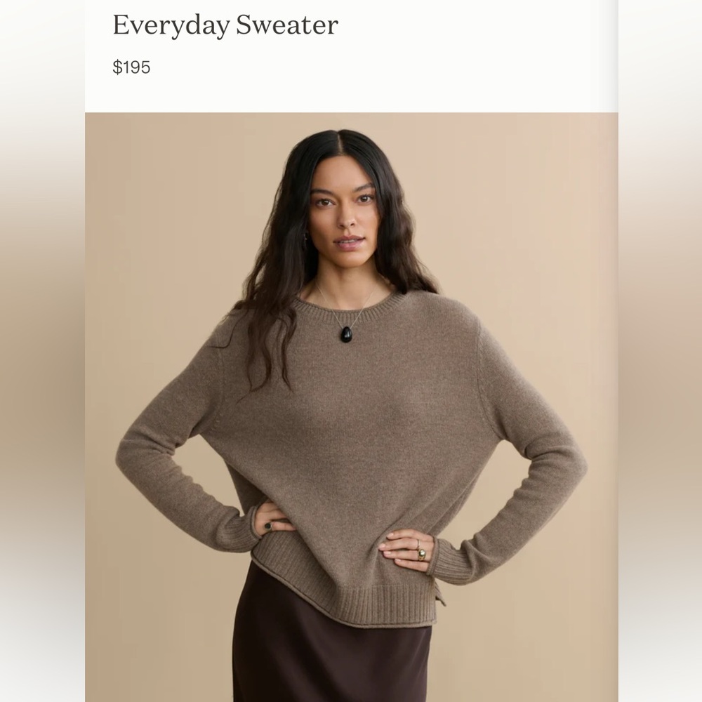 Jenni Kayne Everyday Sweater in Taupe, size large